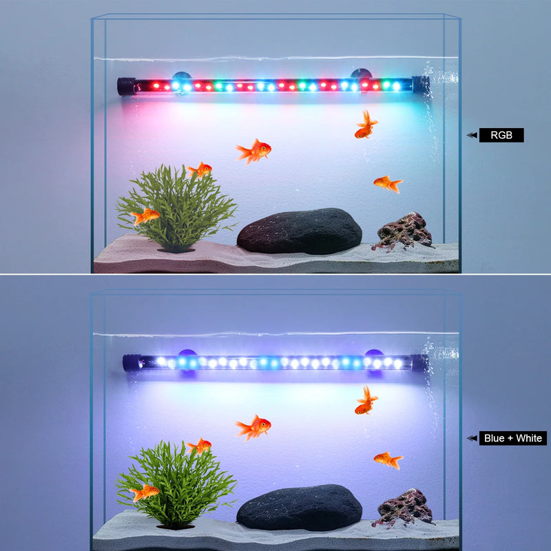 Aquanova LED-Aquariumlampe | Wasserdicht & Eintauchbar | Pflanzenwachstum & Fischfarben | 18–58 cm