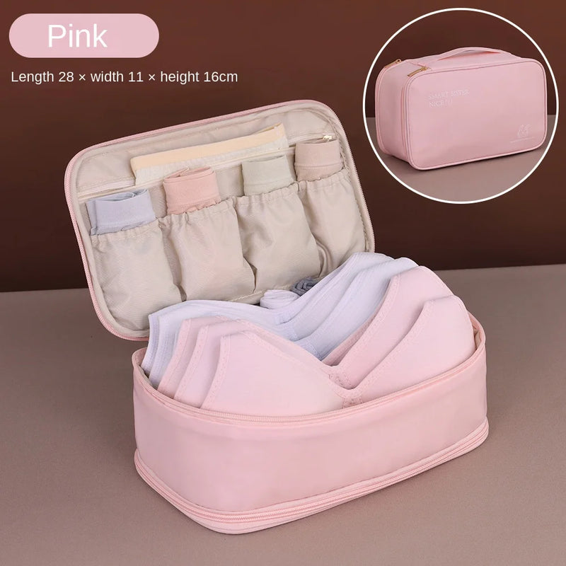 Packlyne Wäsche-Organizer Tasche | Doppeltes Fach | Für Unterwäsche, Socken & Strümpfe | Kompakt & geräumig | Reise-Essential