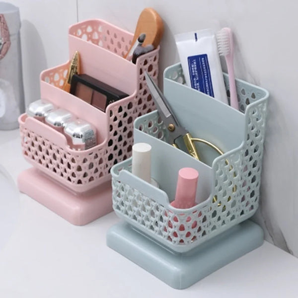 Clarova MiniBox osmetik- & Schreibtisch Organizer Box | Kunststoff | Für Make-up, Büro & Kleinteile | 16x11,5 cm