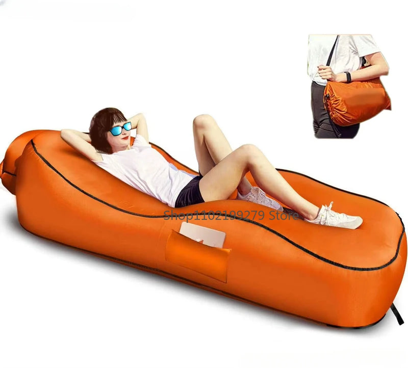 GloboLite AirLounge Aufblasbares Outdoor-Sofa & Luft-Bett 190 × 90 × 40 cm – tragbar & wasserdicht