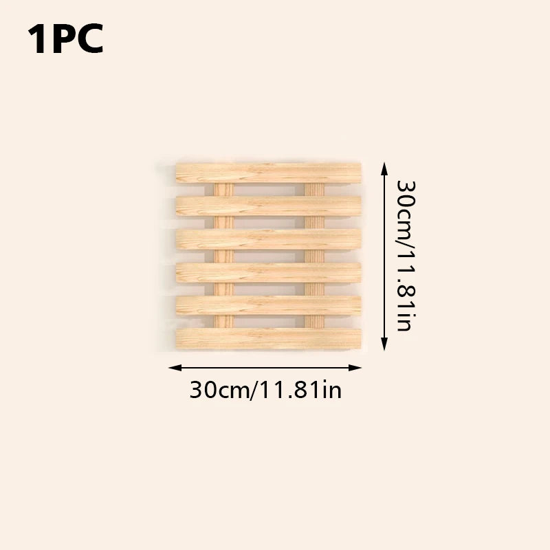 Boho Blumenrahmen | Massivholz | 30×30 cm | Handgefertigte Wanddeko