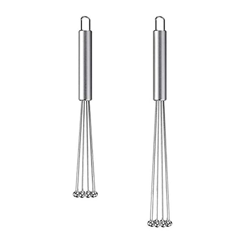 WHISPRO Edelstahl-Schneebesen | Stabil & Effizient | Zwei Größen | Für Backen & Kochen