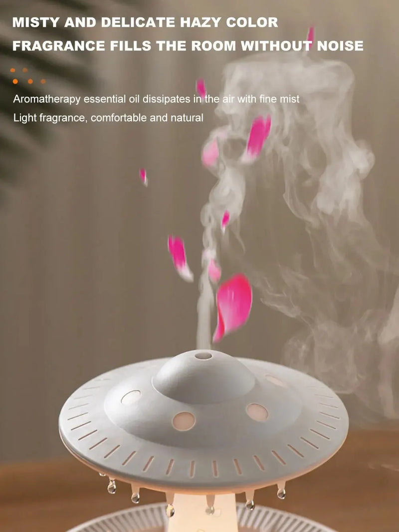 Aroma Diffusor SkyMist | Ultraschall Luftbefeuchter mit Fernbedienung | 350 ml Wassertank | LED-Licht & Duftfunktion