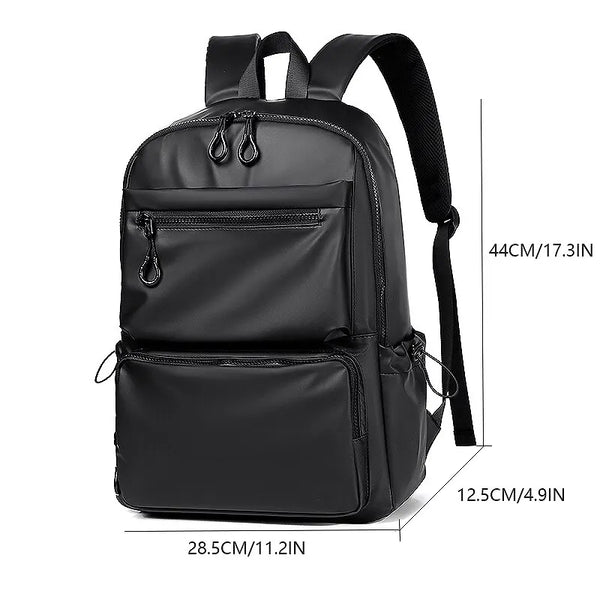 Laptop-Rucksack Menqor UrbanShield 14" | Wasserfester PU-Rucksack für Herren | 28,5 × 43 × 13 cm | Leicht, robust & mit Laptopfach