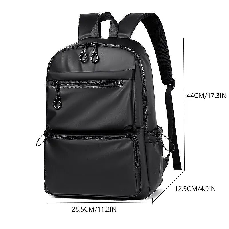 Laptop-Rucksack Menqor UrbanShield 14" | Wasserfester PU-Rucksack für Herren | 28,5 × 43 × 13 cm | Leicht, robust & mit Laptopfach