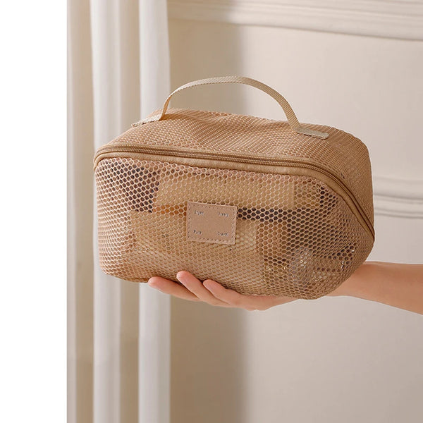Kosmetiktasche ClarityBag Mesh | Transparent & Großzügig | 23 × 11 × 11 cm | Für Reisen & Alltag