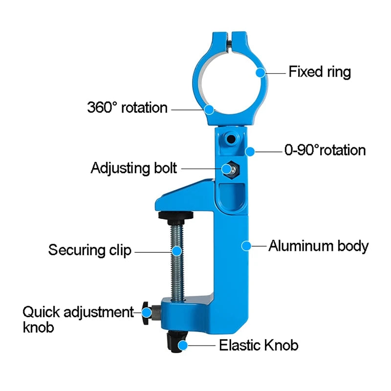 DrillMaster FlexPr Bohrständer Halterung | 360° Verstellbar | Aluminiumlegierung | Für Handbohrmaschinen