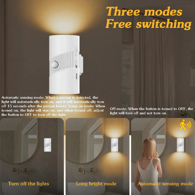 Lumora Sense Nachtlicht | Intelligentes Nachtlicht | Bewegungsmelder & Dimmbar | Wiederaufladbar mit Magnetbefestigung | 3000K–7000K