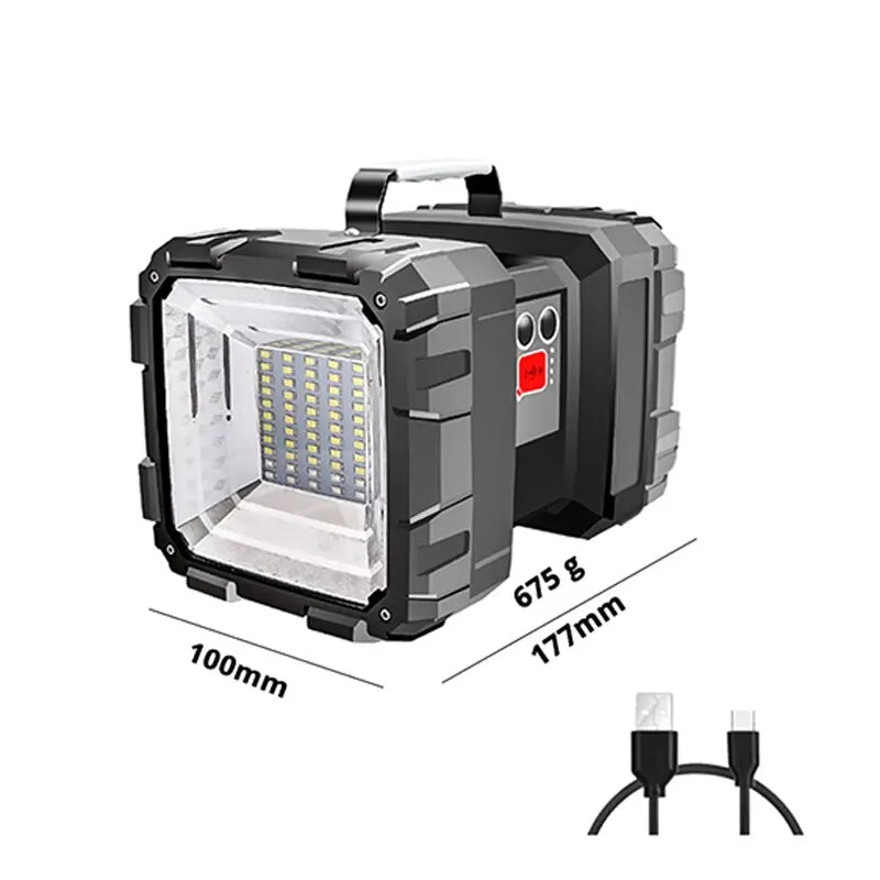 LED Akku-Strahler DualonX Pro | 40 W | Doppellampe mit 7 Lichtmodi | Wiederaufladbar & wasserdicht IP64 | Powerbank-Funktion