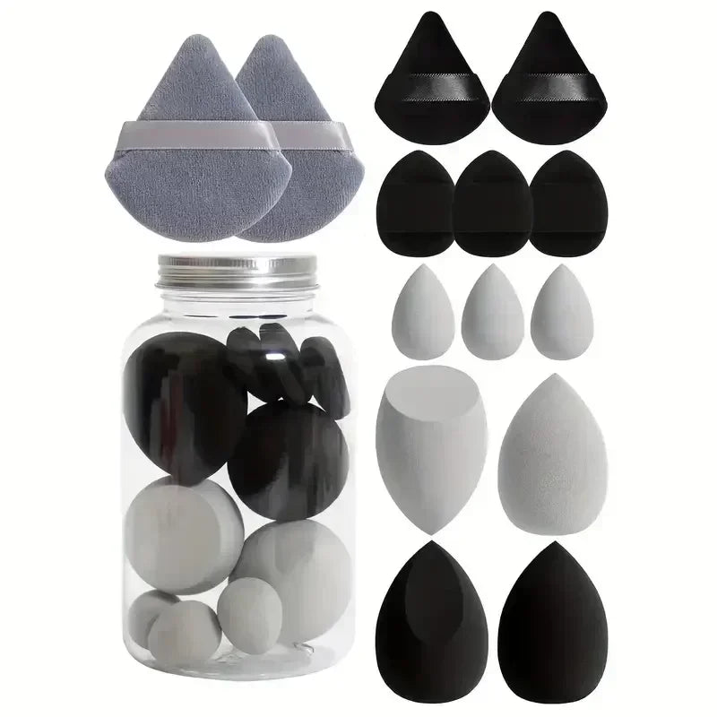 Make-up Schwämmchen Set SoftBlend | 12/14-teilig | Beauty-Eier & Puderpuffs | Für Foundation, Concealer & Puder