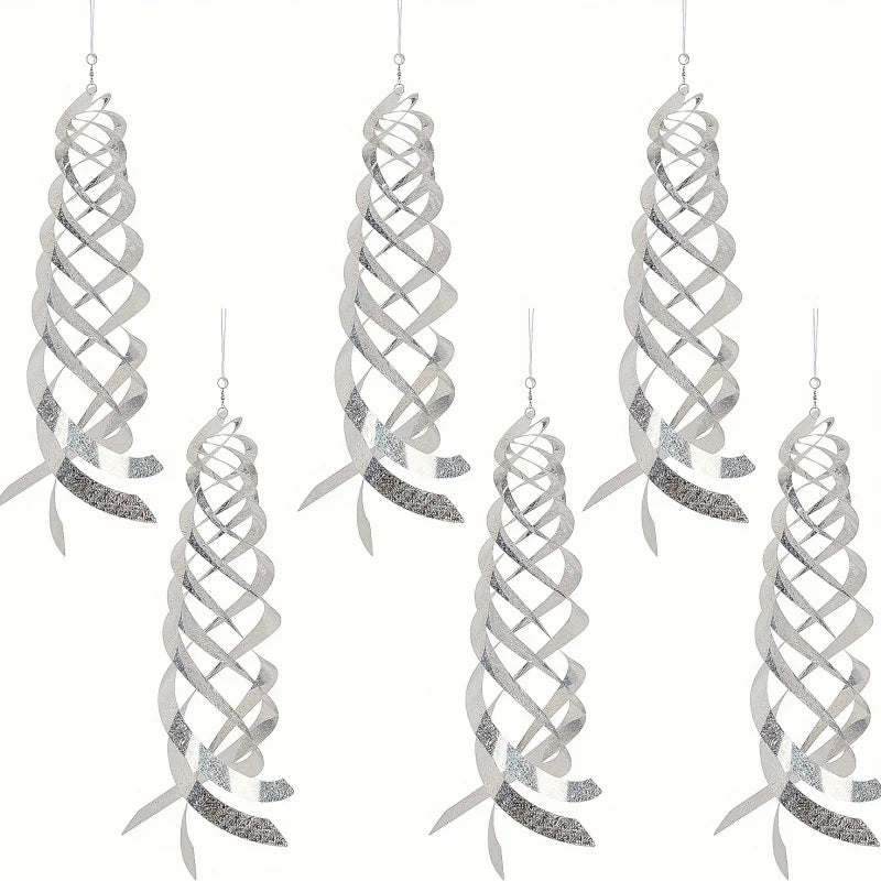 Vogelschreck Reflektoren SkyTwist | 6er-Set | Spiraleffekt gegen Vögel & Spechte | Wetterfestes Silber-Mylar