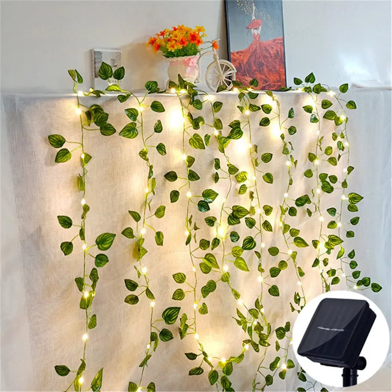 Solar-Lichterkette SoliBlossom | Sonnenblumen-Dekor mit Blättern | Warmweiß | 8 Modi | Für Garten, Zaun & Hochzeit