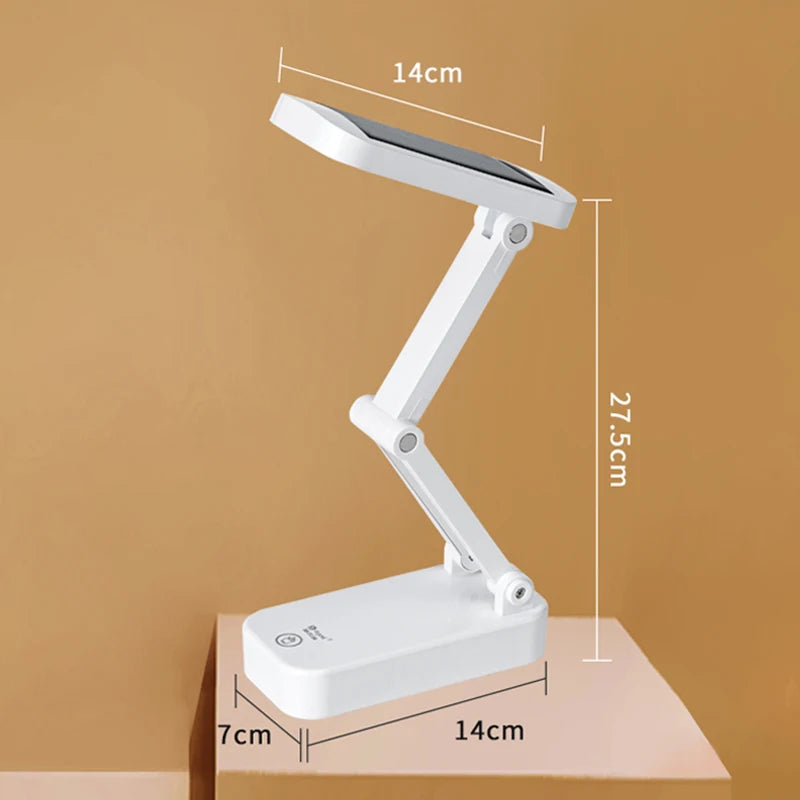 Solar LED Tischlampe | Faltbar & Dimmbar | USB Wiederaufladbar | Augenschonend & Modern