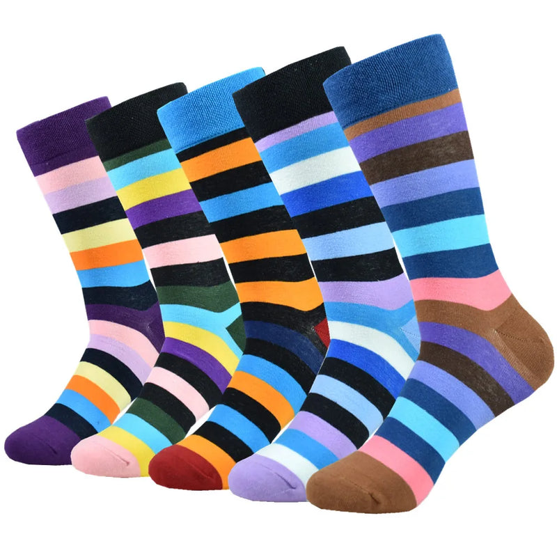 Coloria Herren Socken 5er-Pack | Bunte Freizeit- & Businesssocken | Gekämmte Baumwolle | Größe 40–46