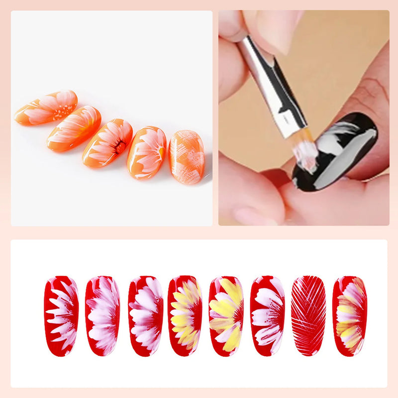 Nageldesign-Pinselset NailMuse 8er-Set | Feine Detailpinsel für Gel & Nail Art | Holzgriff | In 5 Farben erhältlich