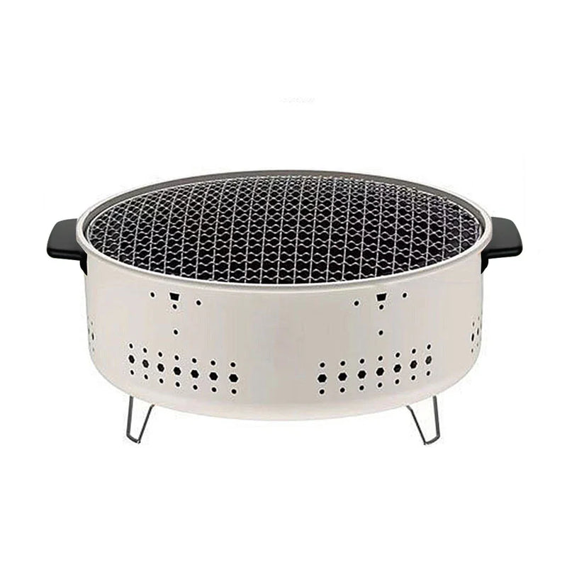 Grillona Tragbarer Holzkohlegrill | Raucharm & Kompakt | Für Camping, Garten & Balkon