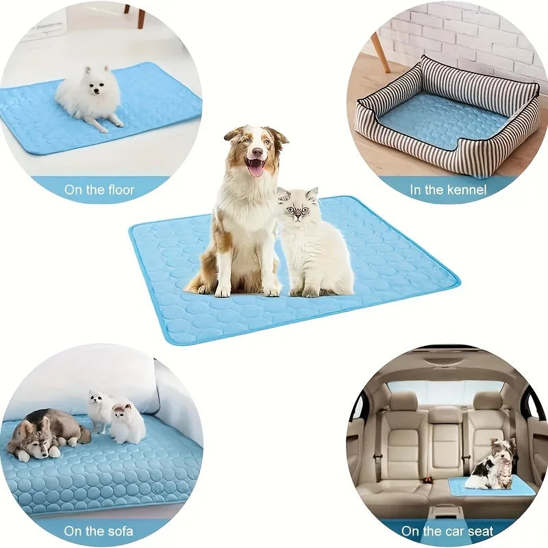 Kühlmatte ChillPaw für Hunde & Katzen | Atmungsaktiv & Waschbar | Für Sofa, Körbchen & Unterwegs