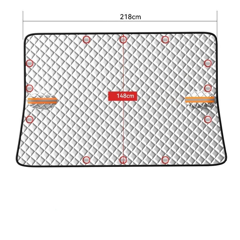 Magnetische Auto-Windschutzscheibenabdeckung FrostGuard Max | Winter Eisschutz & Sommer UV-Schutz | Wasserdicht & Leicht zu Befestigen