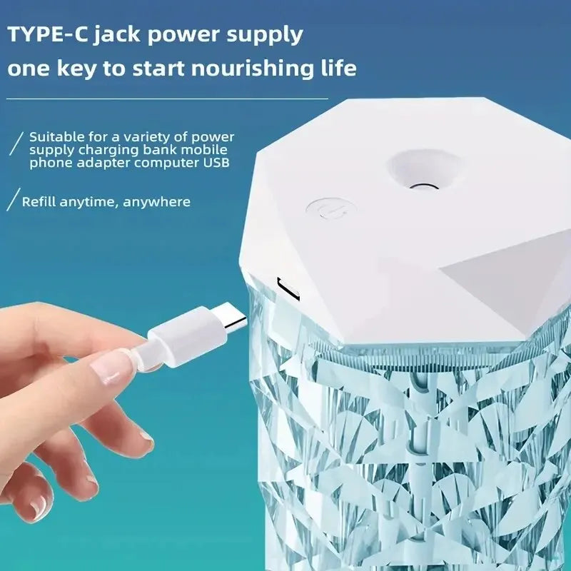 Aromini Tragbarer Aroma Diffuser | 400 ml | Ultraschall-Luftbefeuchter | LED Stimmungslicht | USB-Betrieb
