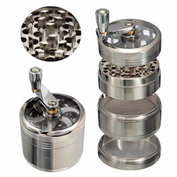 Grindoro Kräutermühle | 4-teilig | Aluminiumlegierung | Scharfe Diamantschliff-Zähne | 40 mm Durchmesser