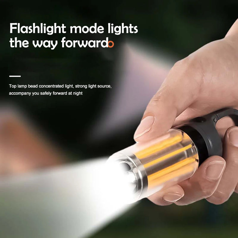 Lumovent Wiederaufladbare LED Campinglampe | 360° Beleuchtung & Powerbank | Dimmbare Lichtmodi | Mit Solar- & USB-Aufladung