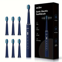 Sonic Zahnbürste Dentexa Pulse | 30.000 Schwingungen | 3 Reinigungsmodi & 2-Minuten-Timer | Inkl. 7 Bürstenköpfe | 30 Tage Akku