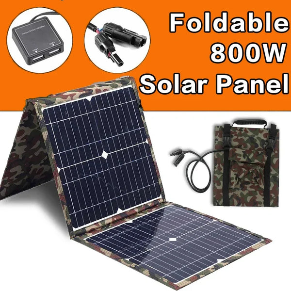 SunVolt800 | Faltbares Solarpanel-Set 800W | MPPT Powerstation | Tragbares Ladegerät 12V | Für Auto, Boot & Camping