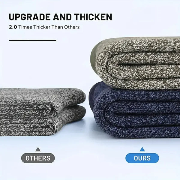 Merino-Wollsocken AlpTherm | 5 Paar | Extra Dick & Wärmend | Für Wandern & Winter | Unisex 38–46