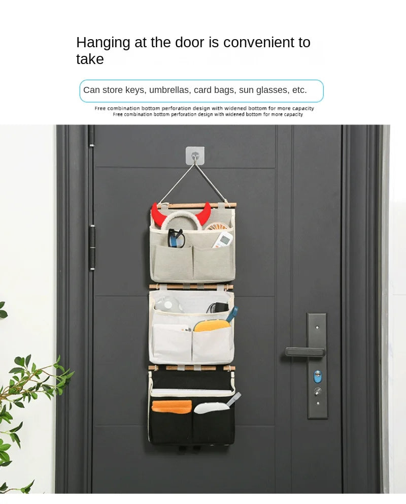 Stowilo Wandtasche | Wasserdichter Hänge-Organizer | Baumwolle-Leinen | Für Unterwäsche & Kleinteile