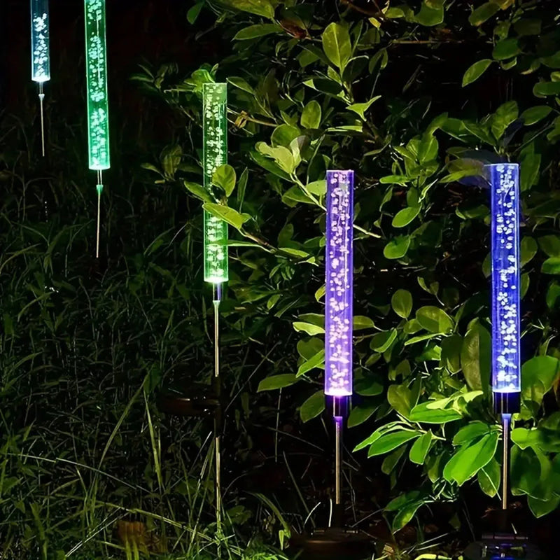 GlowBloom | Solar-Gartenlicht mit Blaseneffekt | Farbwechsel LED | Für Terrasse, Rasen & Wegbeleuchtung