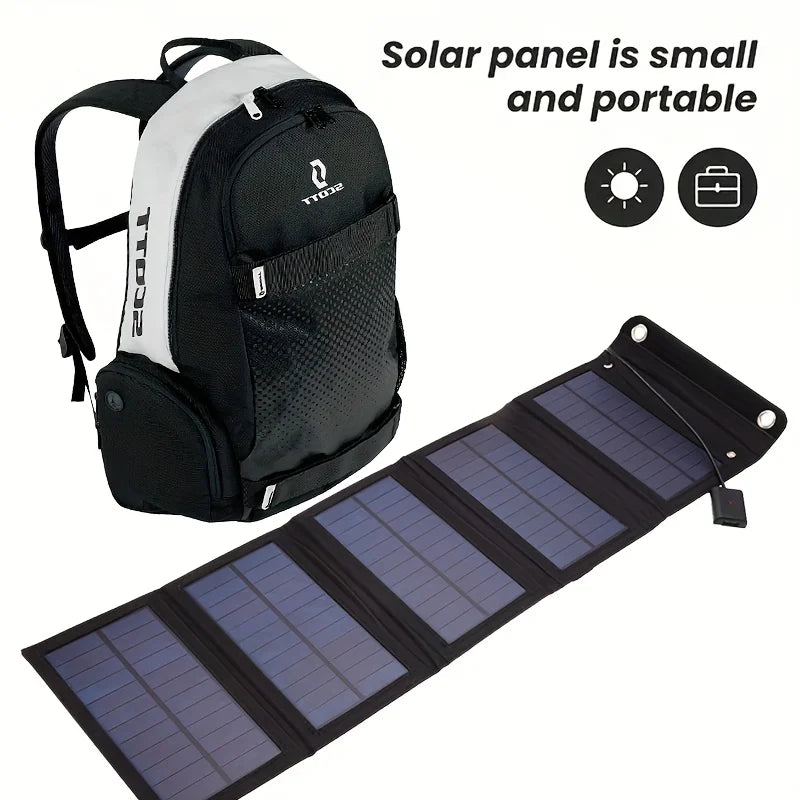 Solivon FoldCharge 60 | Faltbares Solarpanel 30W | USB-Ausgang | IP65 Wasserdicht | Monokristallin mit LED-Ladeanzeige