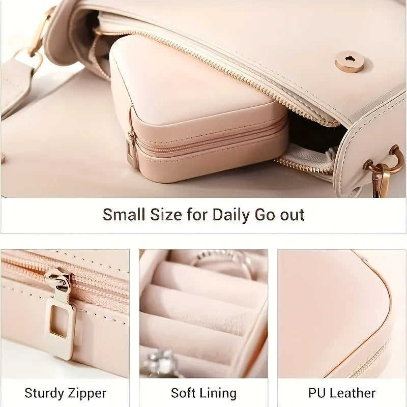 Schmuckorganizer VOYELIA | Reiseetui für Schmuck | Kompakt & Stilvoll | PU-Leder