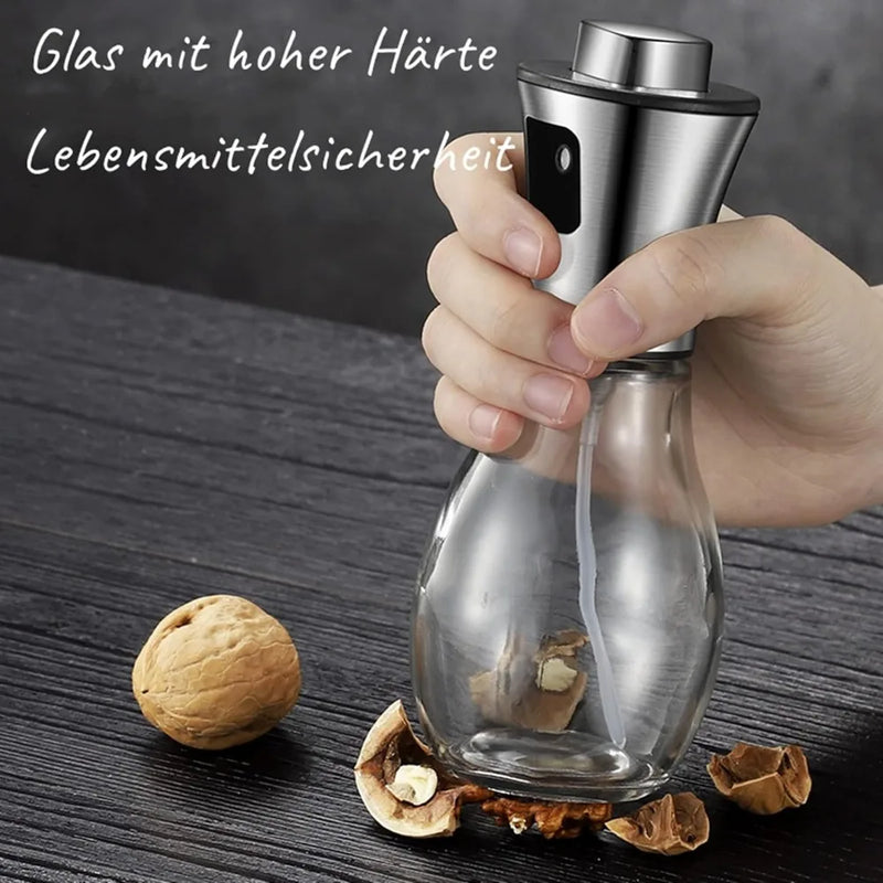 CulinaMist Pro  Ölsprüher 200 ml | Feiner Nebel & verbesserte Düse | Für Öl, Essig & Zitronensaft | Edelstahl & Glas