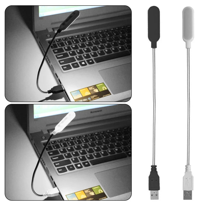 FlexiBeam USB LED Leselampe | Flexibler Schwanenhals | Wiederaufladbar & Energiesparend | Warm- & Kaltweiß | Für Laptop, PC & Powerbank