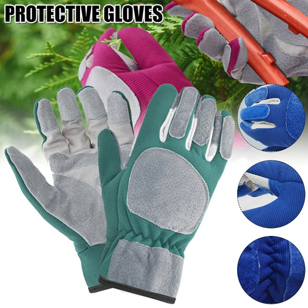 ThornGuard Gartenhandschuhe | Dornensicher & Extra Lang | Leder & Gummibeschichtung | Schutz für Rosen & Sträucher