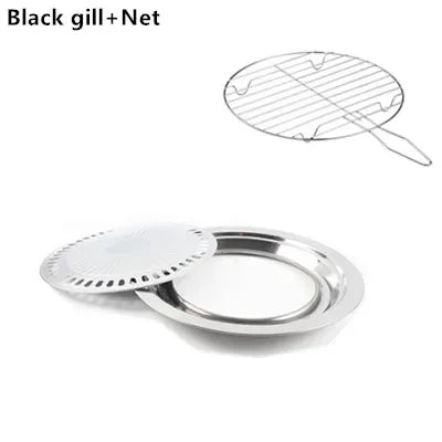 SmokeFree Grill Rauchfreie Grillpfanne | Antihaft & Edelstahl | Für Gas-, Elektro- & Keramikherde | Ø 30 cm