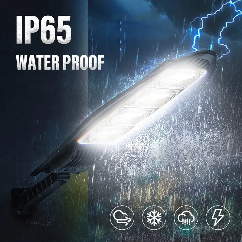 Lumorex Solar Wandleuchte mit Bewegungsmelder & Fernbedienung | 42–168 LEDs | IP65 Wasserdicht | 3 Modi