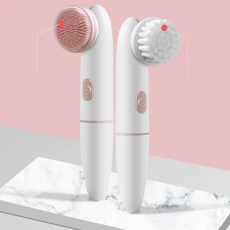 Skinvora 2-in-1 Gesichtsreinigungsgerät Silikon | Tiefenreinigung & Massage | Wasserdicht & Hautfreundlich | 15,8 × 4,7 × 2,7 cm