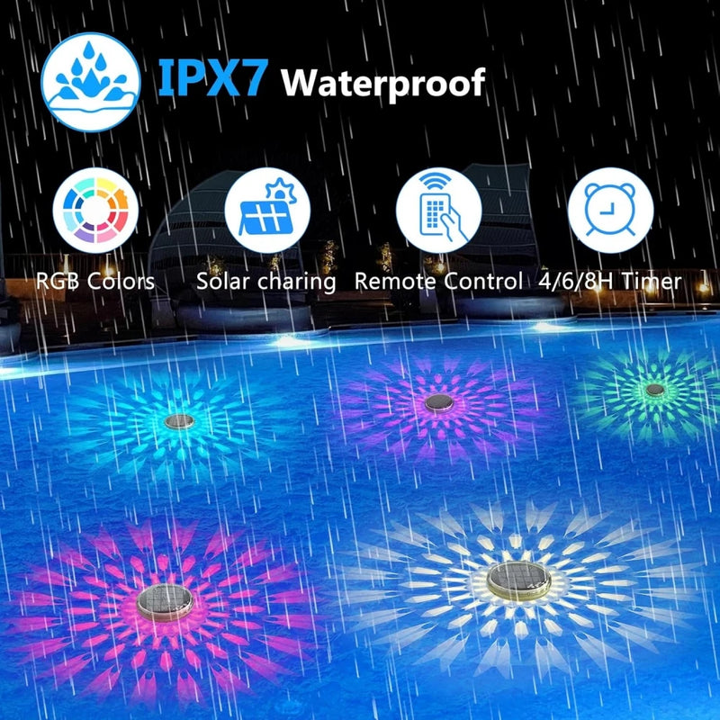 Solar-Poollicht LumiFloat RGB | Schwimmende LED-Leuchte mit Farbwechsel | IPX7 Wasserdicht | Für Pool, Whirlpool & Party