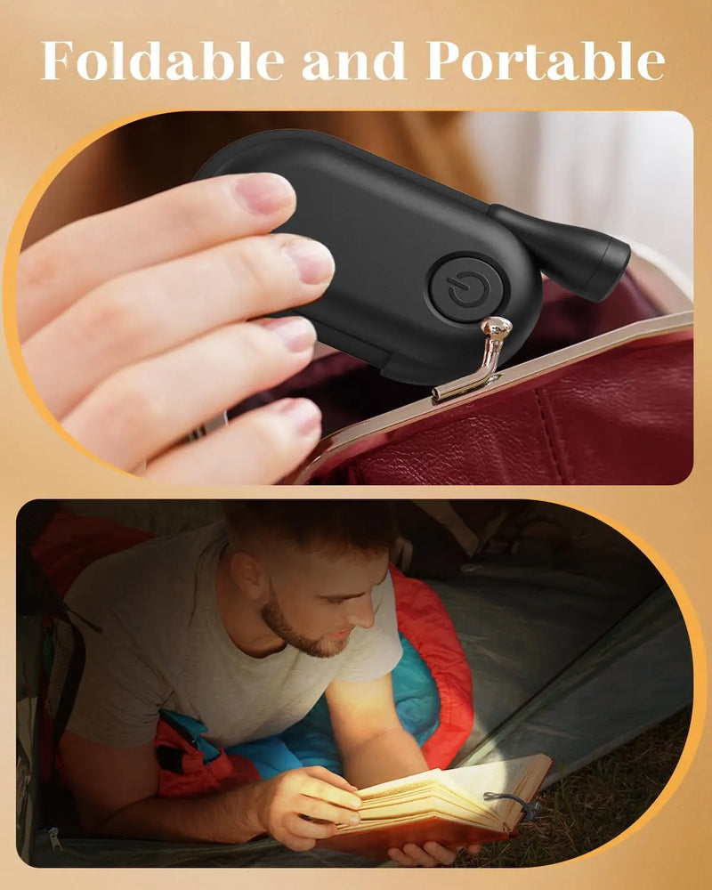 Mini LED Lampe ClipBright | Tragbare USB-Leselampe & Notlicht | 400–500 mAh Akku | 1000 Lumen | Dimmbar