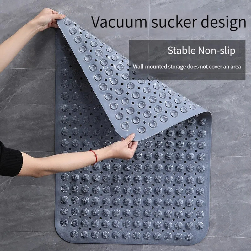 AquaSafe Relax Dusch- & Badewannenmatte | Rutschfest mit Saugnäpfen | Hohles Design & Massagefläche | 36 × 70 cm | PVC