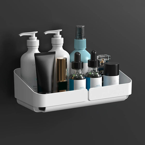 Wandregal EasyMount | Bad- & Küchenregal ohne Bohren | Aufbewahrung für Kosmetik, Shampoo & Gewürze