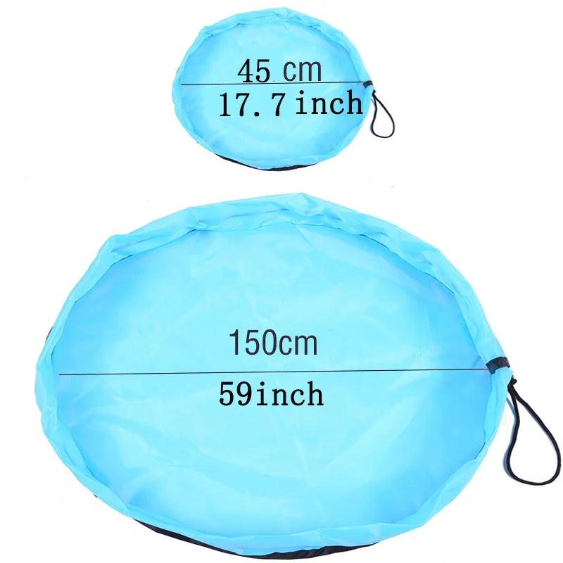 PlayTidy Spielzeug-Aufbewahrungsmatte für Kinder | 2-in-1 Spielteppich & Aufbewahrungstasche | Robustes Oxford-Gewebe | Ø 150 cm