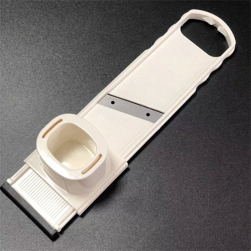 GarliChef Knoblauchschneider 2-in-1 | Reibe & Slicer | Manuelle Knoblauchpresse mit Edelstahlklinge | Spülmaschinengeeignet | 23×5,5 cm
