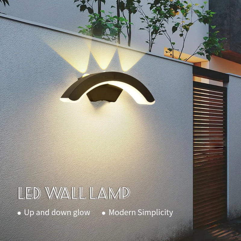 LumiVera LED Wandleuchte | Warmweißes Licht | 10W | Für Innen & Außen | Schwarz