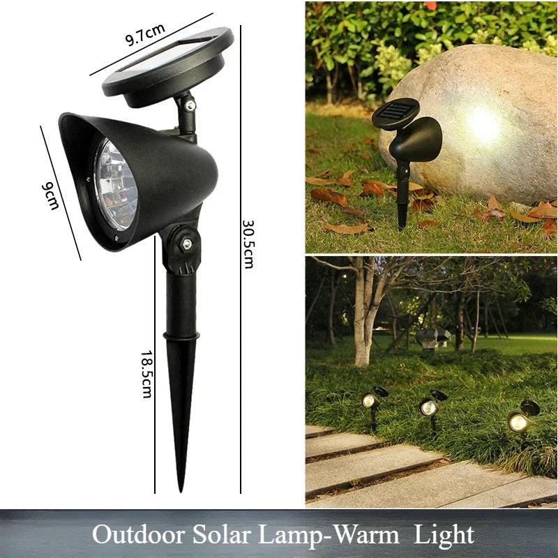 Solar-Spotstrahler LumiFokus | LED Gartenstrahler | IP65 Wasserdicht | Für Bäume, Wege & Landschaftsbeleuchtung