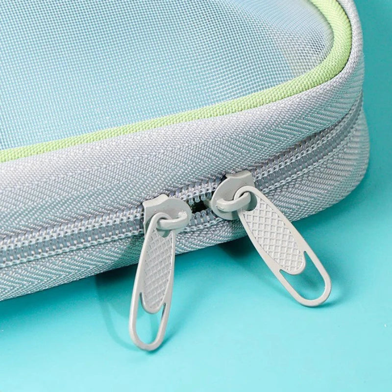 Doclura A4 Dokumententasche mit Reißverschluss | Doppellagig & transparent | Nylon-Netz Organizer 31×23,5×4 cm