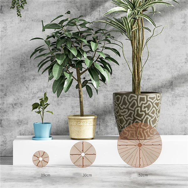 PLANTSAFE Topfschutzgitter | Zuschneidbar & mit Befestigungsnägeln | Schutz vor Kindern, Haustieren & Schmutz – Ø19/30/52 cm