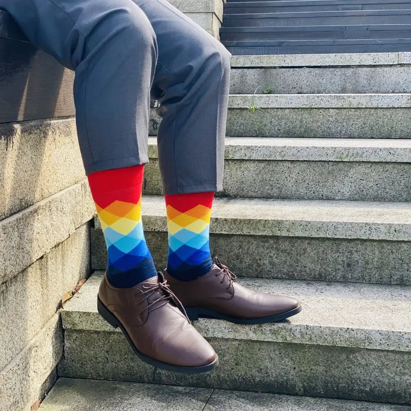 Coloria Herren Socken 5er-Pack | Bunte Freizeit- & Businesssocken | Gekämmte Baumwolle | Größe 40–46