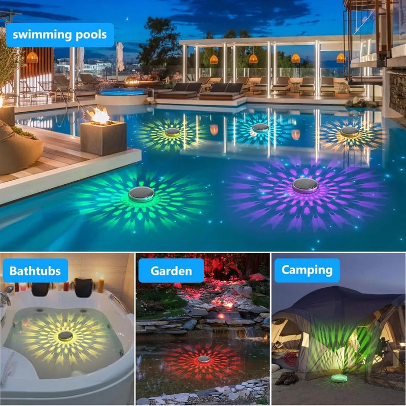 Solar-Poollicht LumiFloat RGB | Schwimmende LED-Leuchte mit Farbwechsel | IPX7 Wasserdicht | Für Pool, Whirlpool & Party